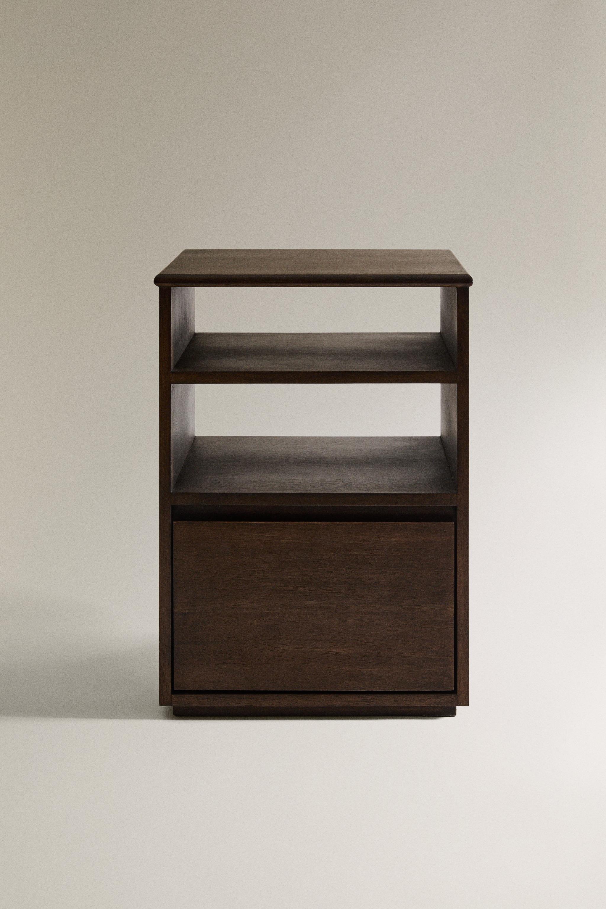 WOODEN BEDSIDE TABLE